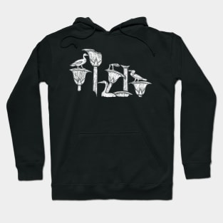 Ancient Egyptian Birds on Lotuses Hoodie